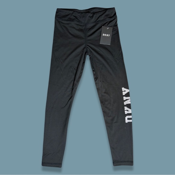 NEW Girls’ DKNY black tights with sparkle glitter - Size M 8-10 - Picture 1 of 5